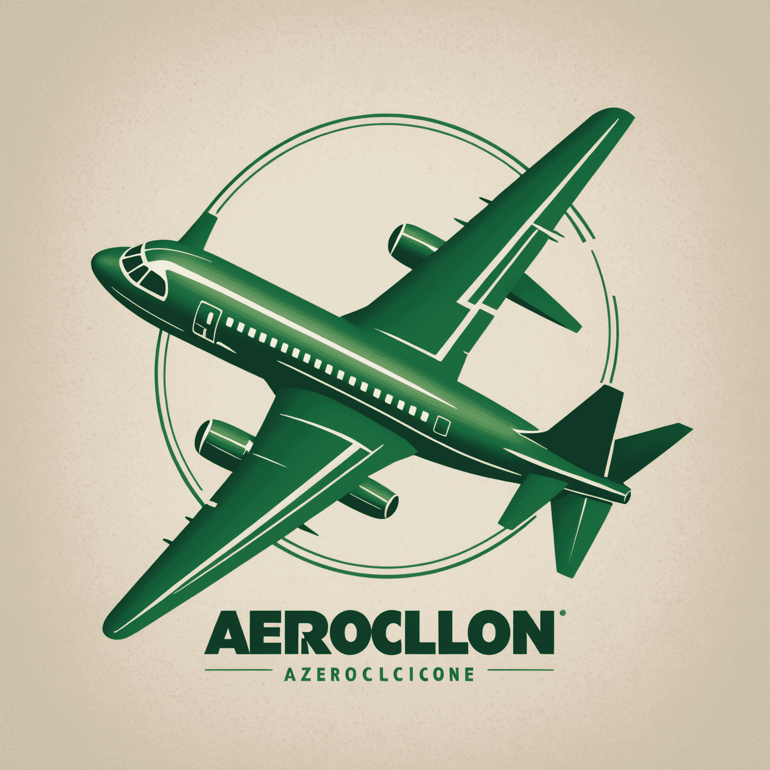 AeroClon logo - A stylized green airplane silhouette with 'AeroClon' text