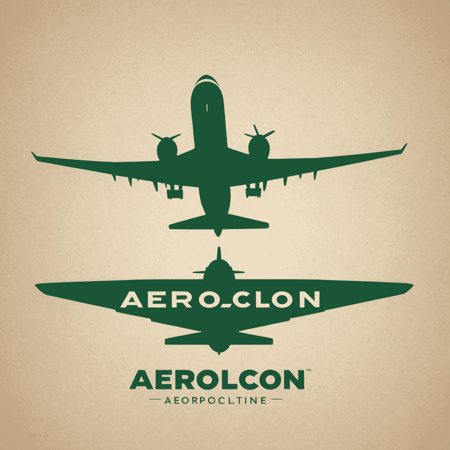 AeroClon logo - A stylized green airplane silhouette with 'AeroClon' text