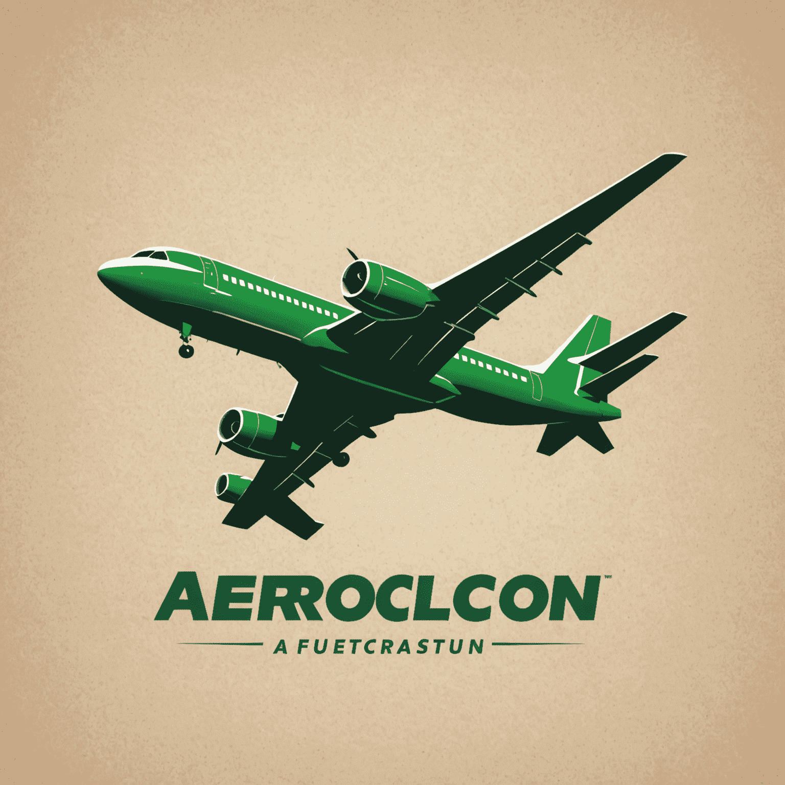 AeroClon logo - A stylized green airplane silhouette with 'AeroClon' text