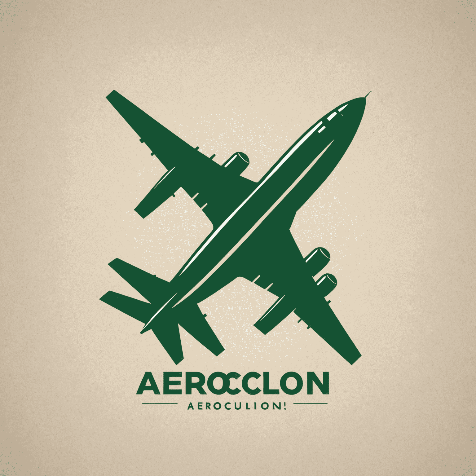 AeroClon logo - A stylized green airplane silhouette with 'AeroClon' text