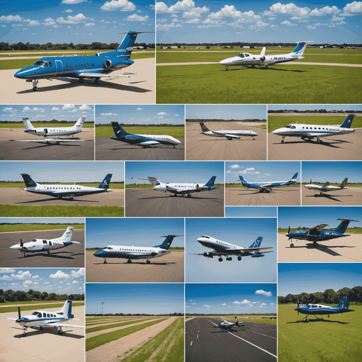 A collage of various funding sources for aerodrome projects, including public-private partnerships, bond certificates, and innovative financing options